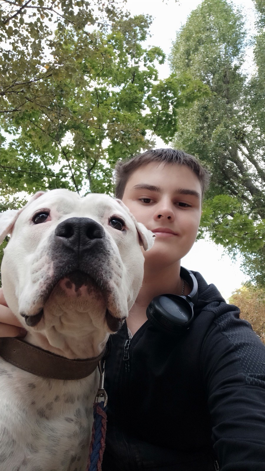 Oleksii with dog